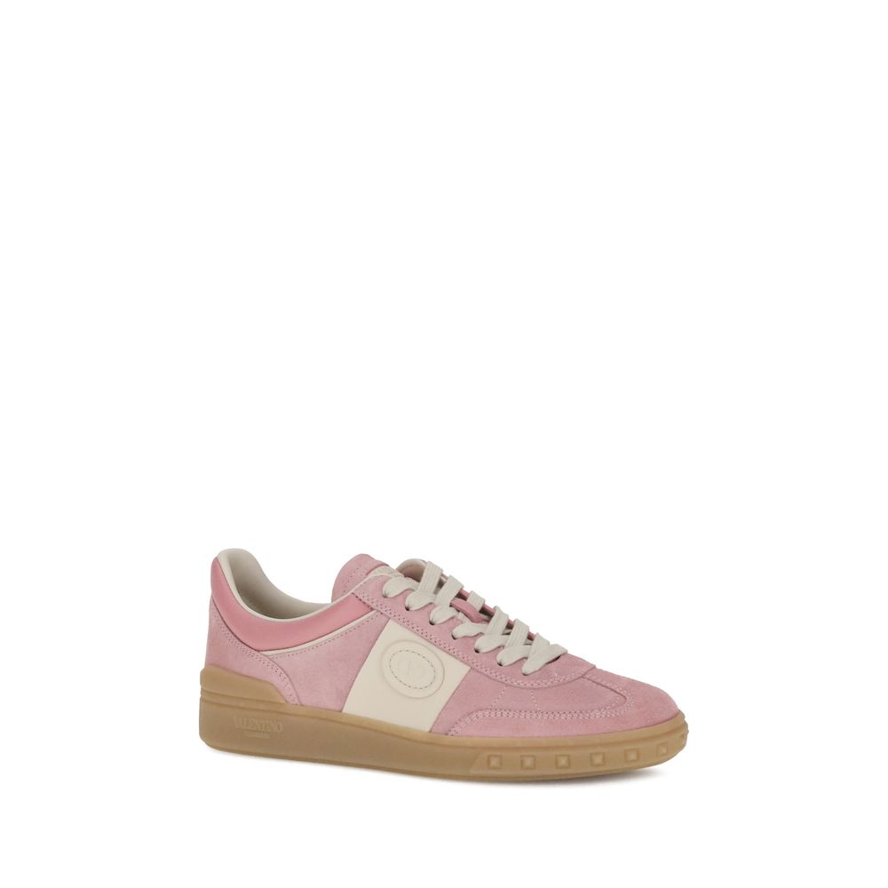 Upvillage Leather Sneakers with Stud Detail - Women's Designer Low Tops