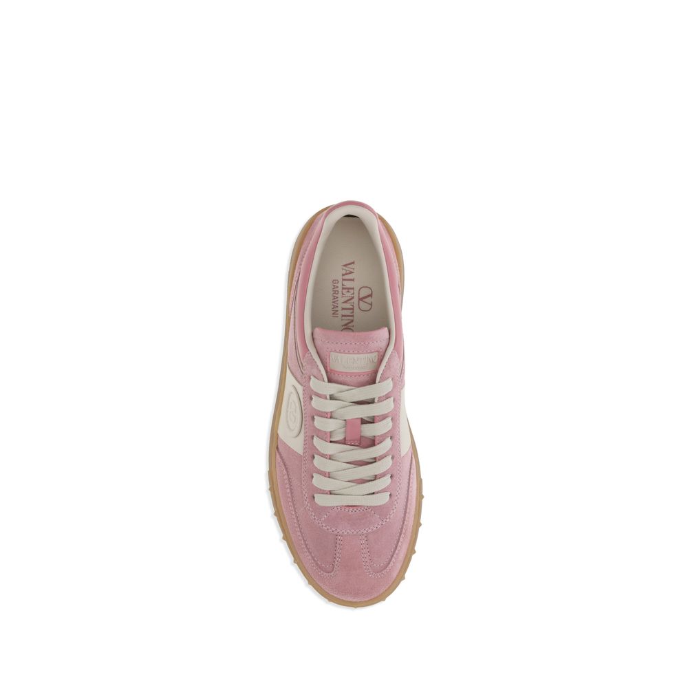 Upvillage Leather Sneakers with Stud Detail - Women's Designer Low Tops
