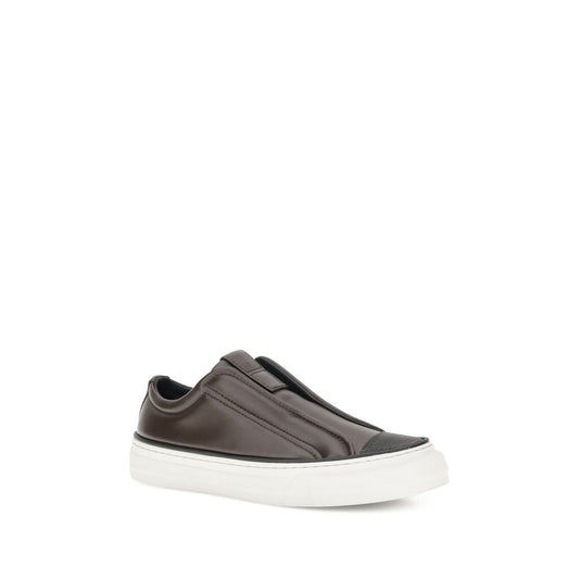Luxury Italian Leather Slip-On Sneakers with Jewel Details