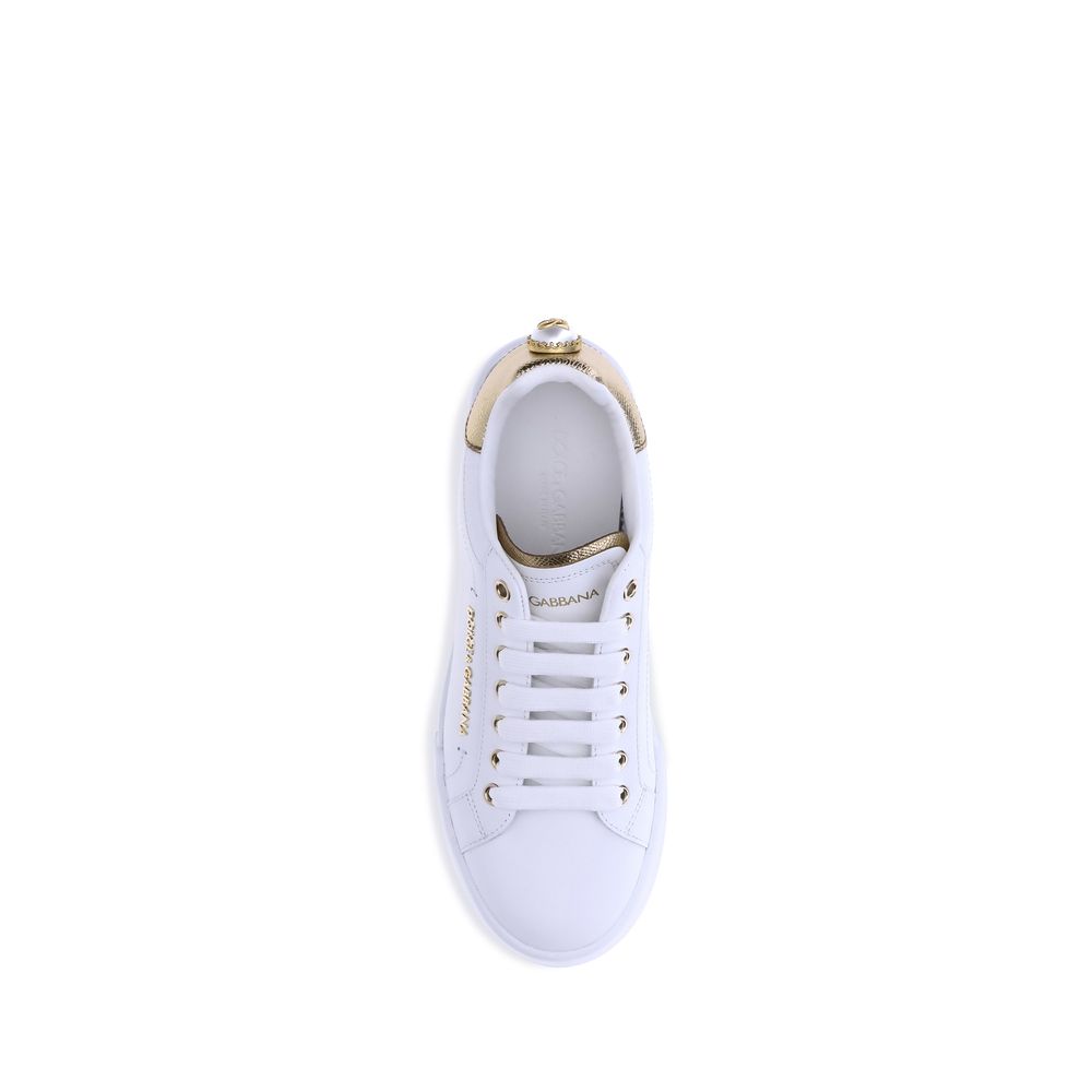 Leather Portofino Sneakers - White Low-Top Designer Footwear