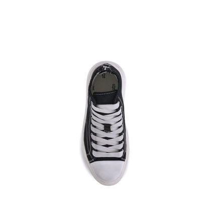 High-Top Platform Sneakers with Worn-Effect Sole