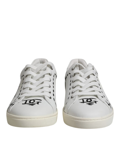 Dolce &amp; Gabbana White London Calf Leather Men's Sneakers