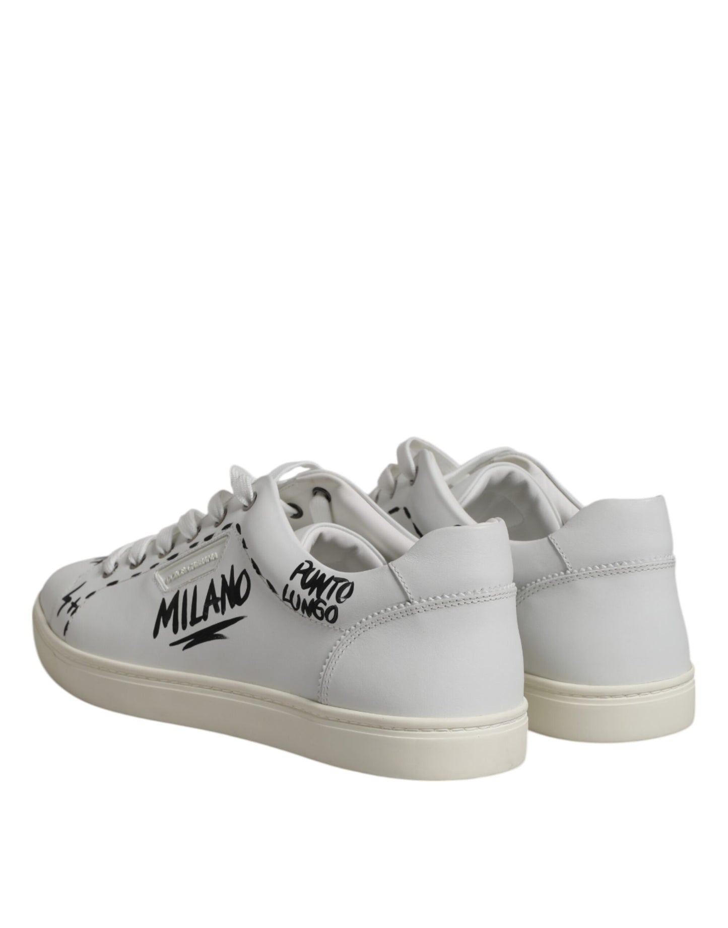 Dolce &amp; Gabbana White London Calf Leather Men's Sneakers