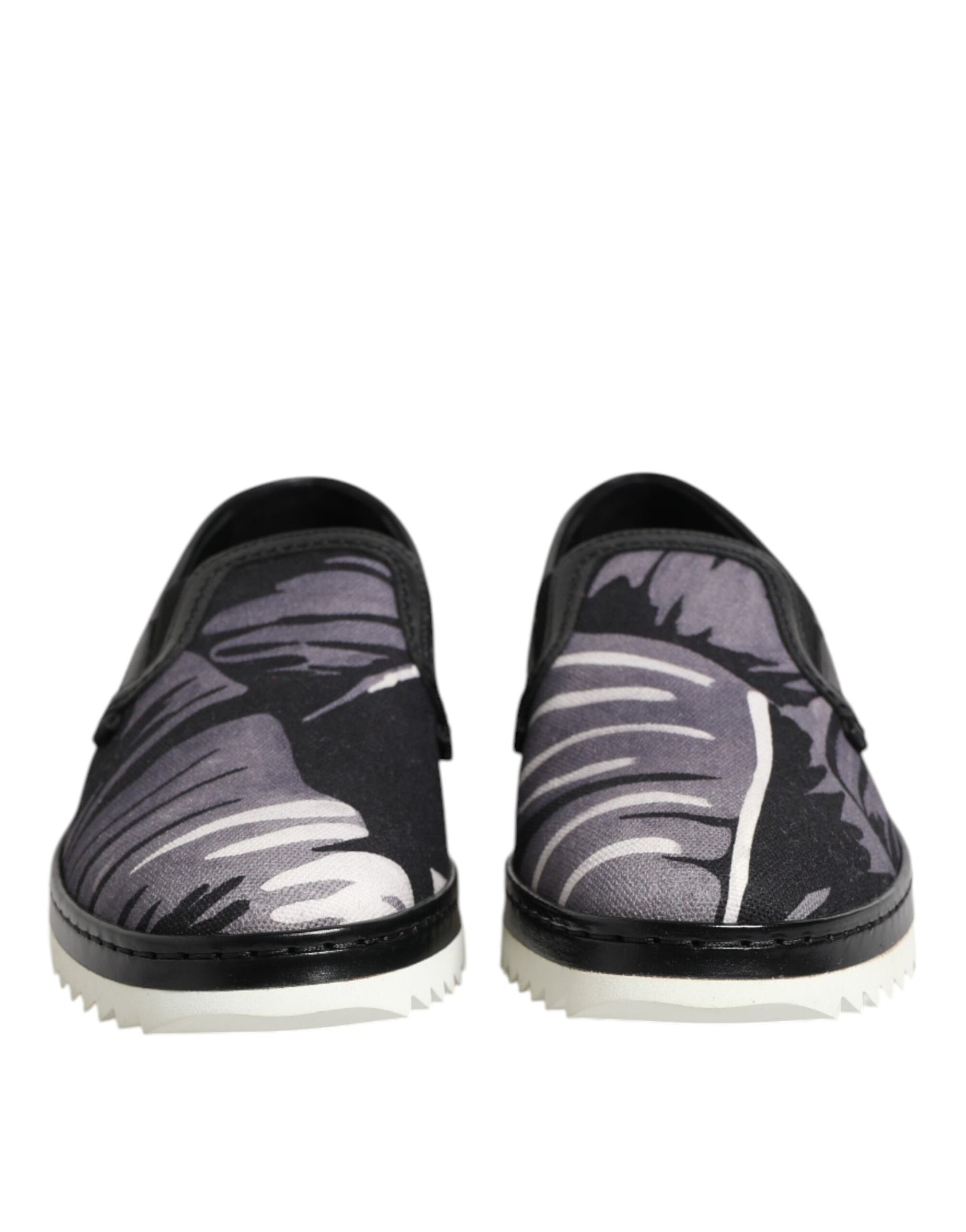 Dolce &amp; Gabbana Black Tropical Slip-On Men's Sneakers