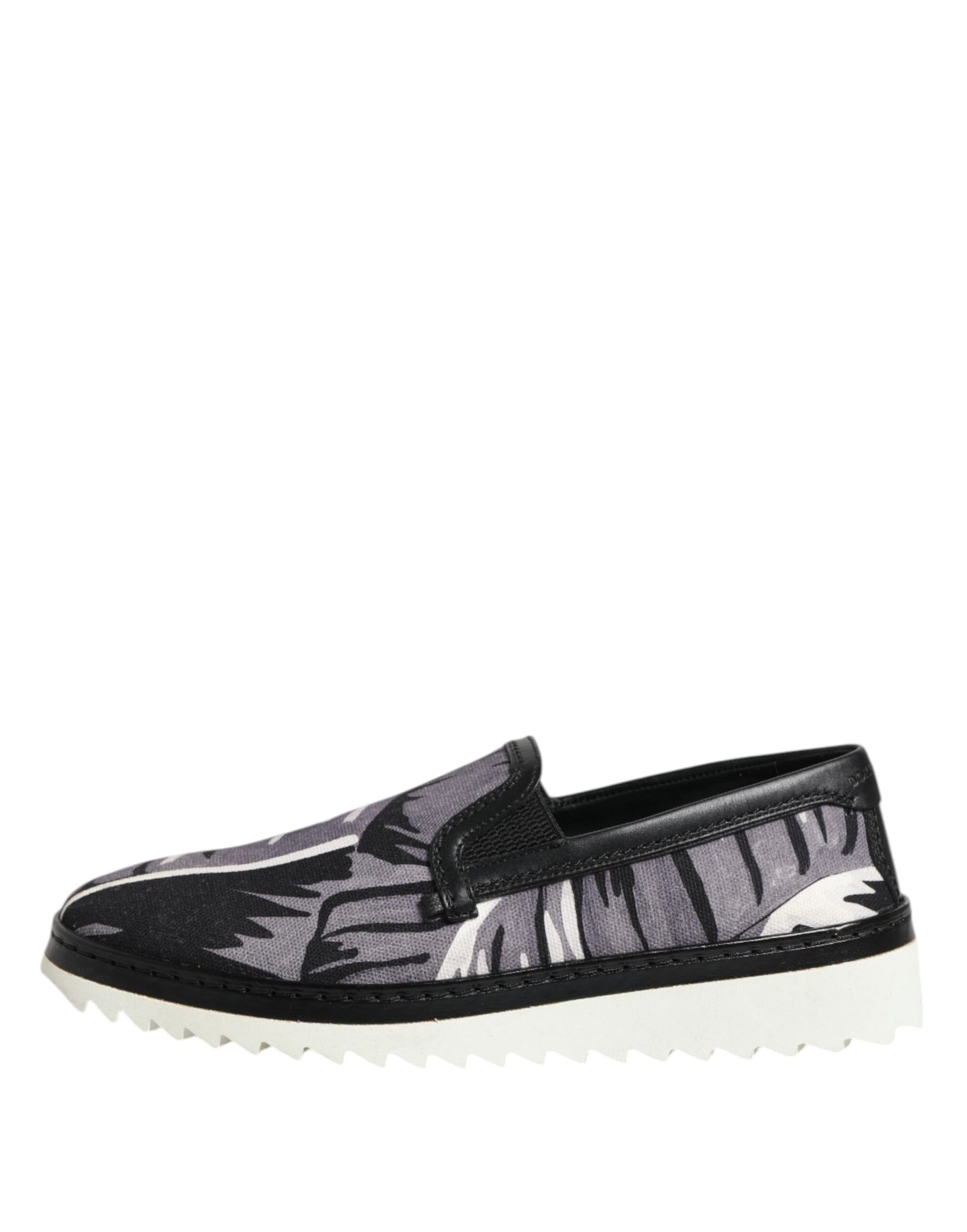 Dolce &amp; Gabbana Black Tropical Slip-On Men's Sneakers