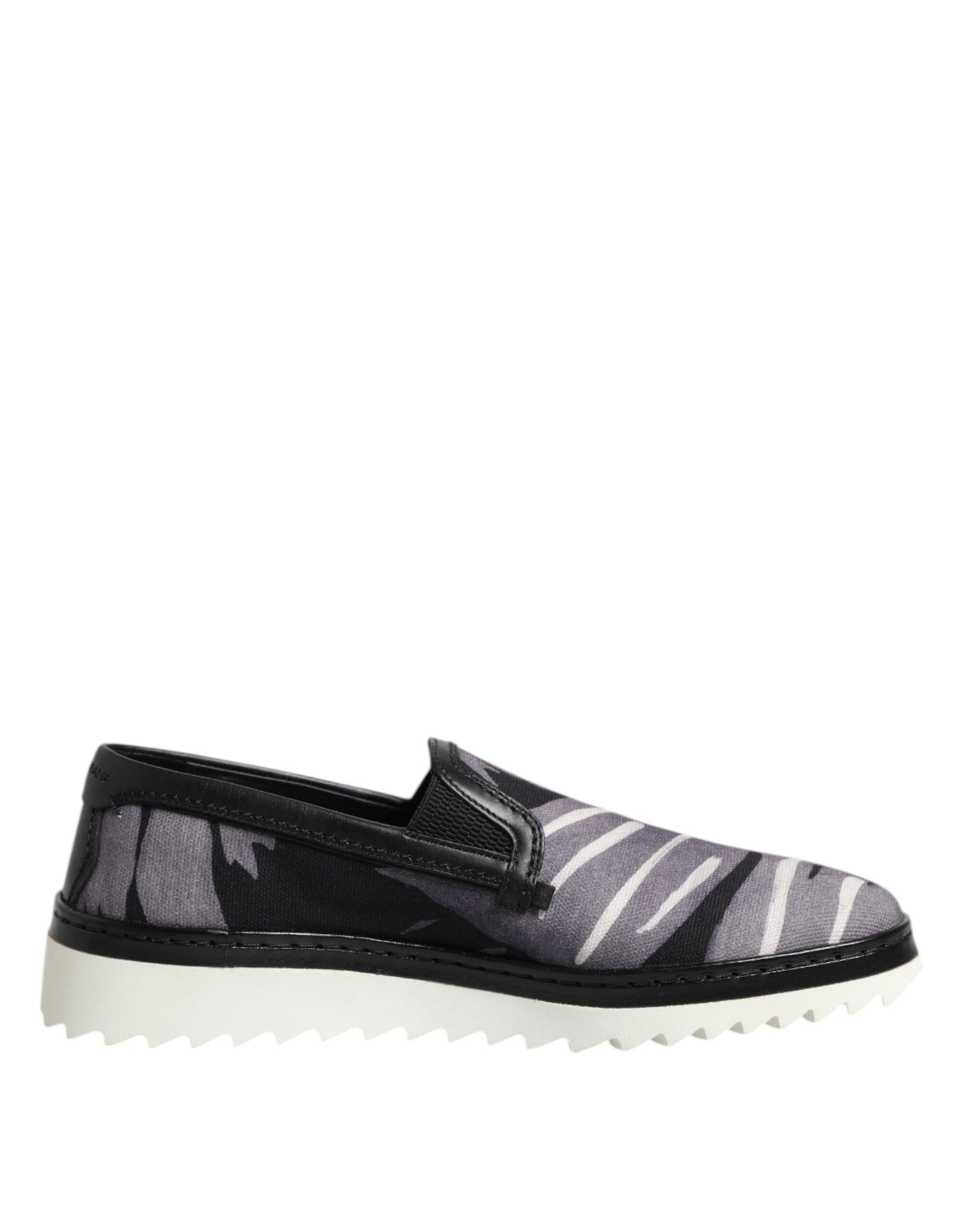 Dolce &amp; Gabbana Black Tropical Slip-On Men's Sneakers