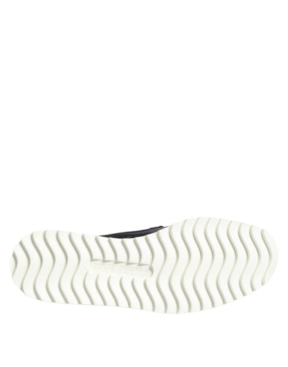 Dolce &amp; Gabbana Black Tropical Slip-On Men's Sneakers