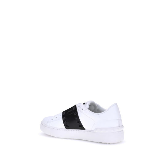 Rockstud Untitled Sneakers - Platinum Studded Calfskin Low Tops