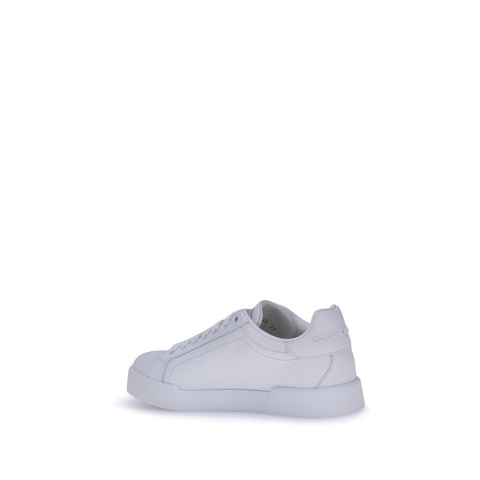 Portofino Leather Sneakers - White Low-Top Designer Shoes with Signature Branding