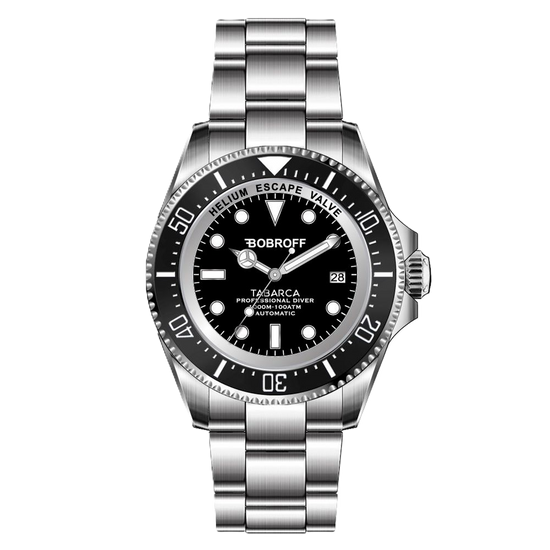 Bobroff Gray Stainless Steel Watch