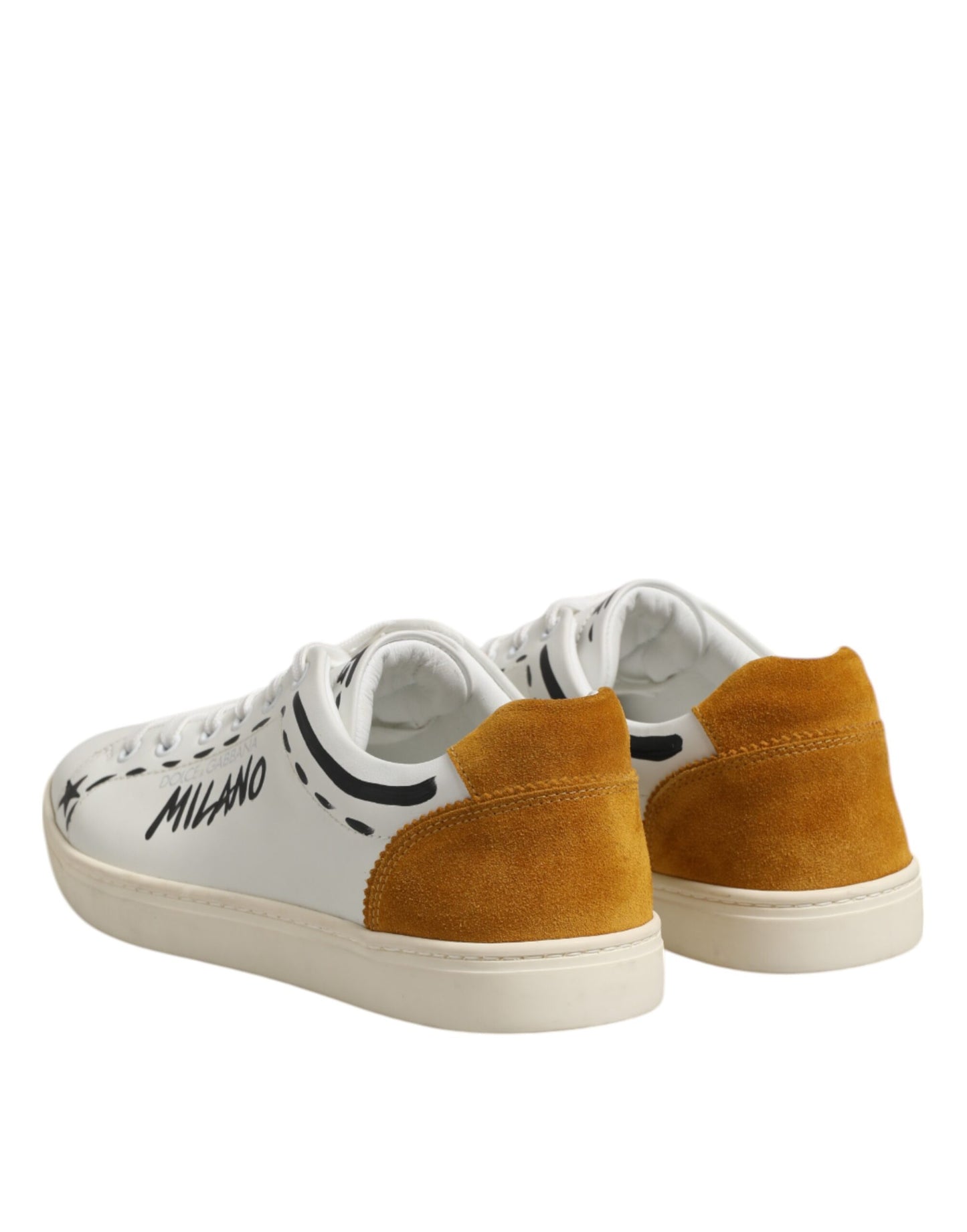 Dolce &amp; Gabbana White Leather Milano Low-Top Sneakers