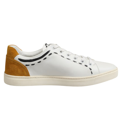 Dolce &amp; Gabbana White Leather Milano Low-Top Sneakers