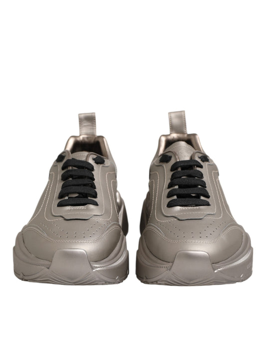 Dolce &amp; Gabbana Silver DAYMASTER Leather Men's Sneakers