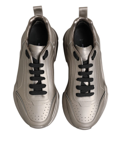 Dolce &amp; Gabbana Silver DAYMASTER Leather Men's Sneakers