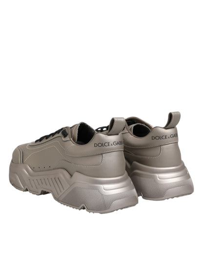 Dolce &amp; Gabbana Silver DAYMASTER Leather Men's Sneakers