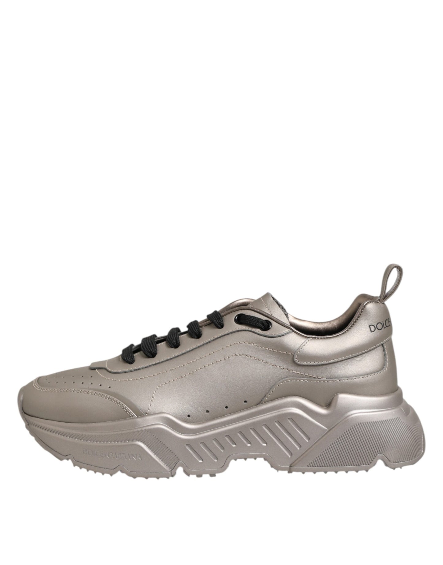 Dolce &amp; Gabbana Silver DAYMASTER Leather Men's Sneakers