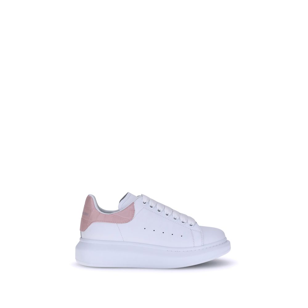 Leather Platform Sneakers with Logo Details