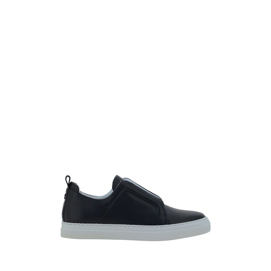 Calfskin Slider Sneakers - Slip-On Design with Contrasting Sole