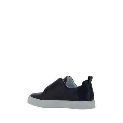 Calfskin Slider Sneakers - Slip-On Design with Contrasting Sole