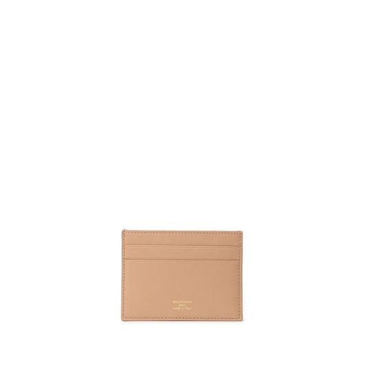 Balenciaga Beige Leather Card Holder