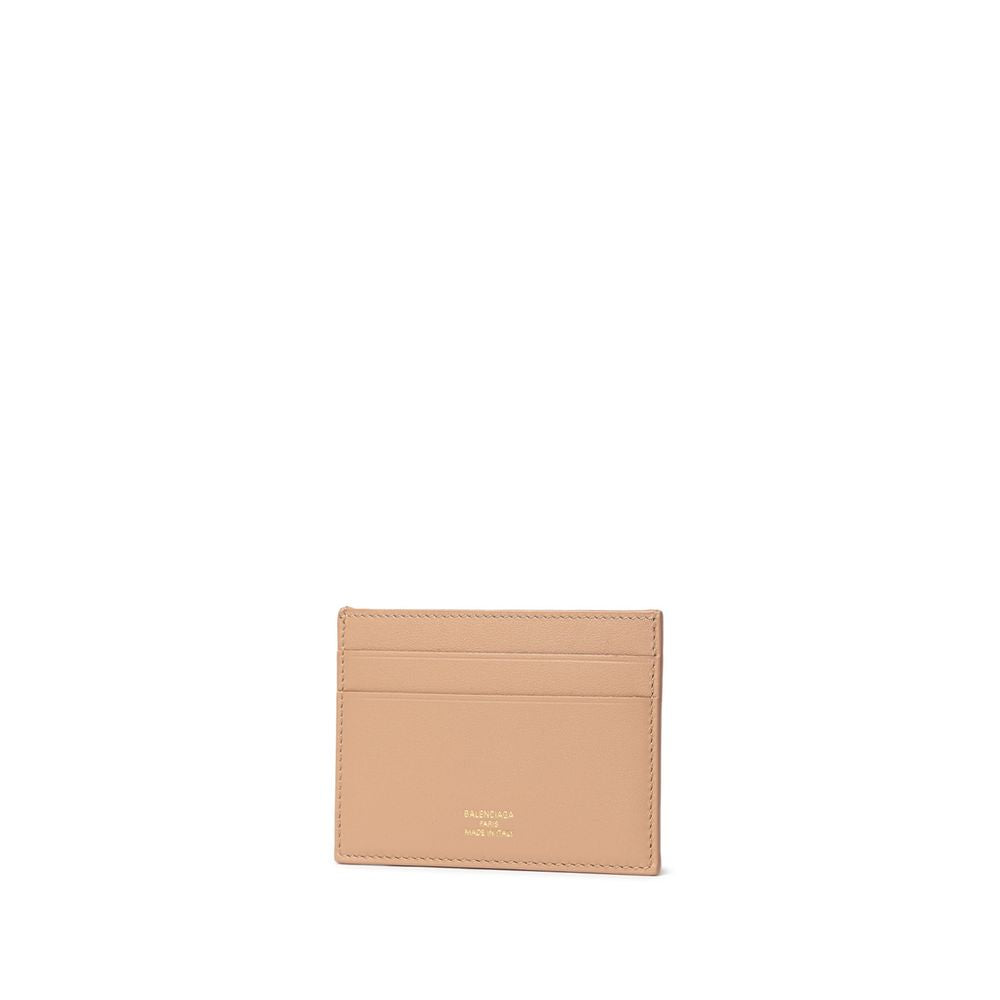 Balenciaga Beige Leather Card Holder
