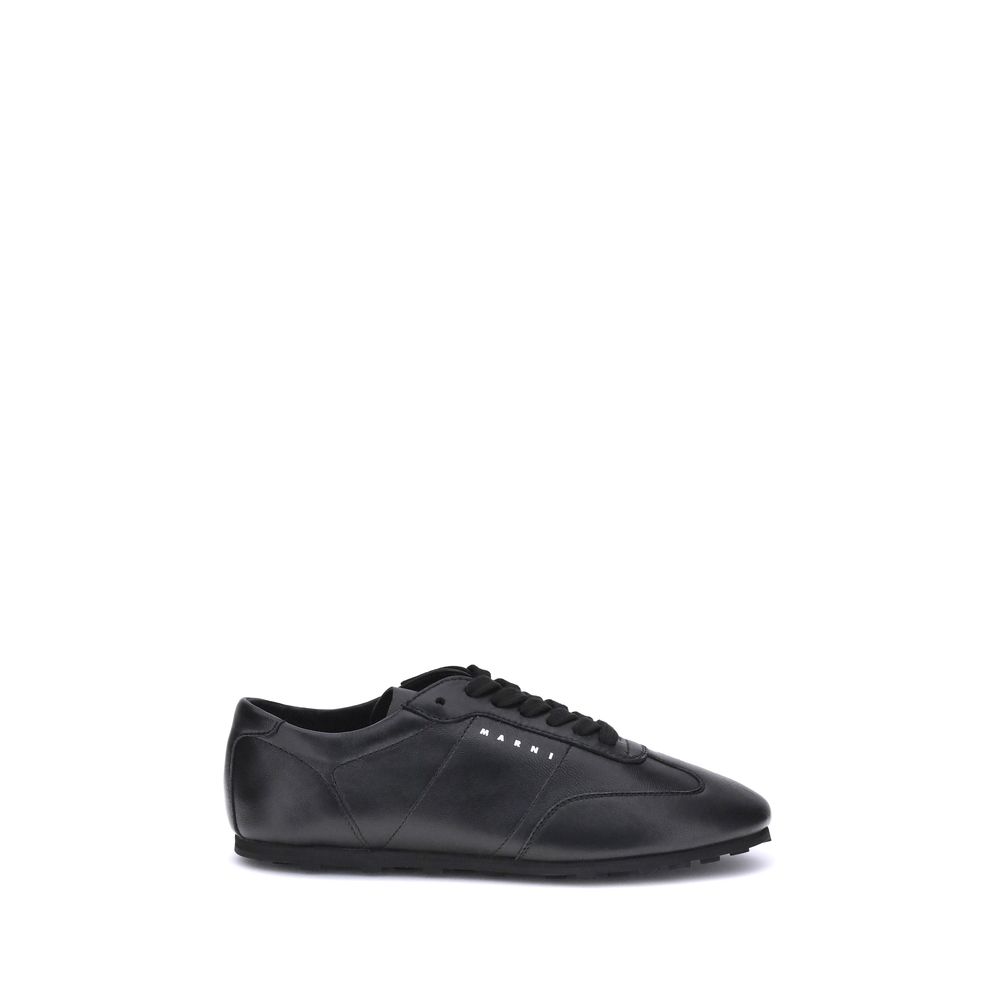 Leather Soccer-Inspired Sneakers - Premium Italian Craftsmanship