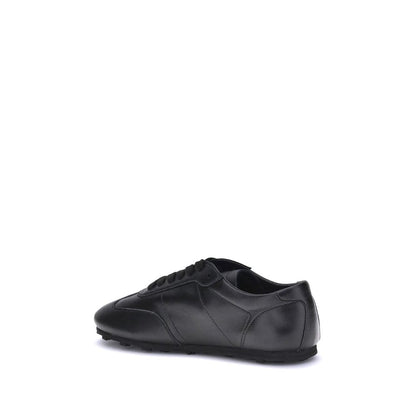 Leather Soccer-Inspired Sneakers - Premium Italian Craftsmanship