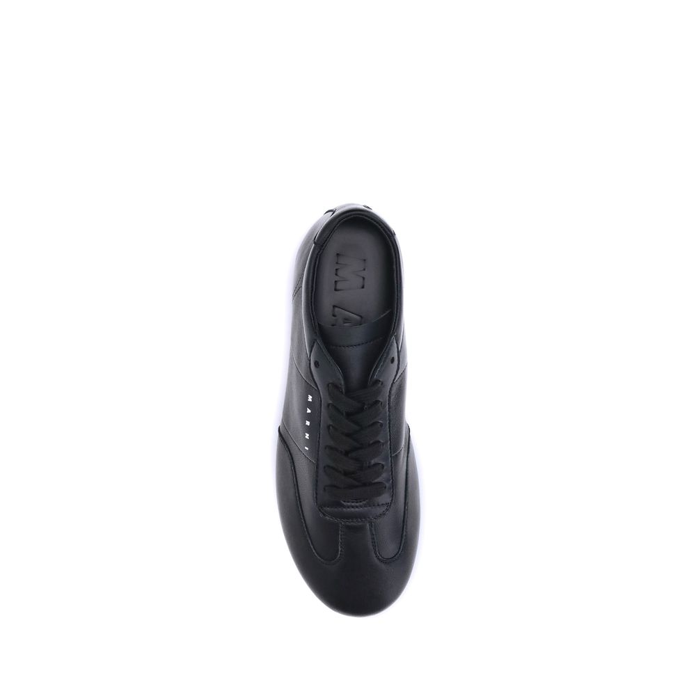 Leather Soccer-Inspired Sneakers - Premium Italian Craftsmanship
