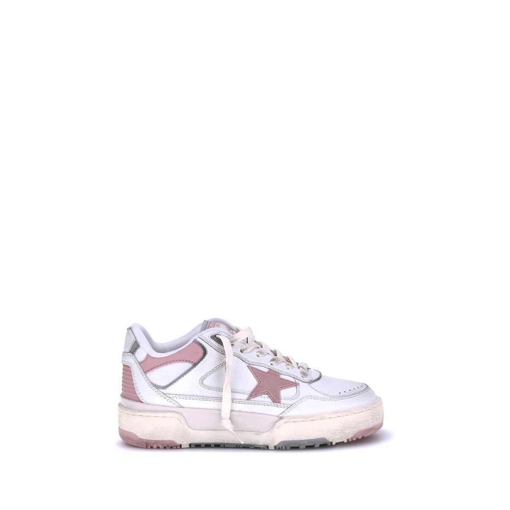 Chunky Low-Top Basketball-Inspired Sneakers with Vintage Details