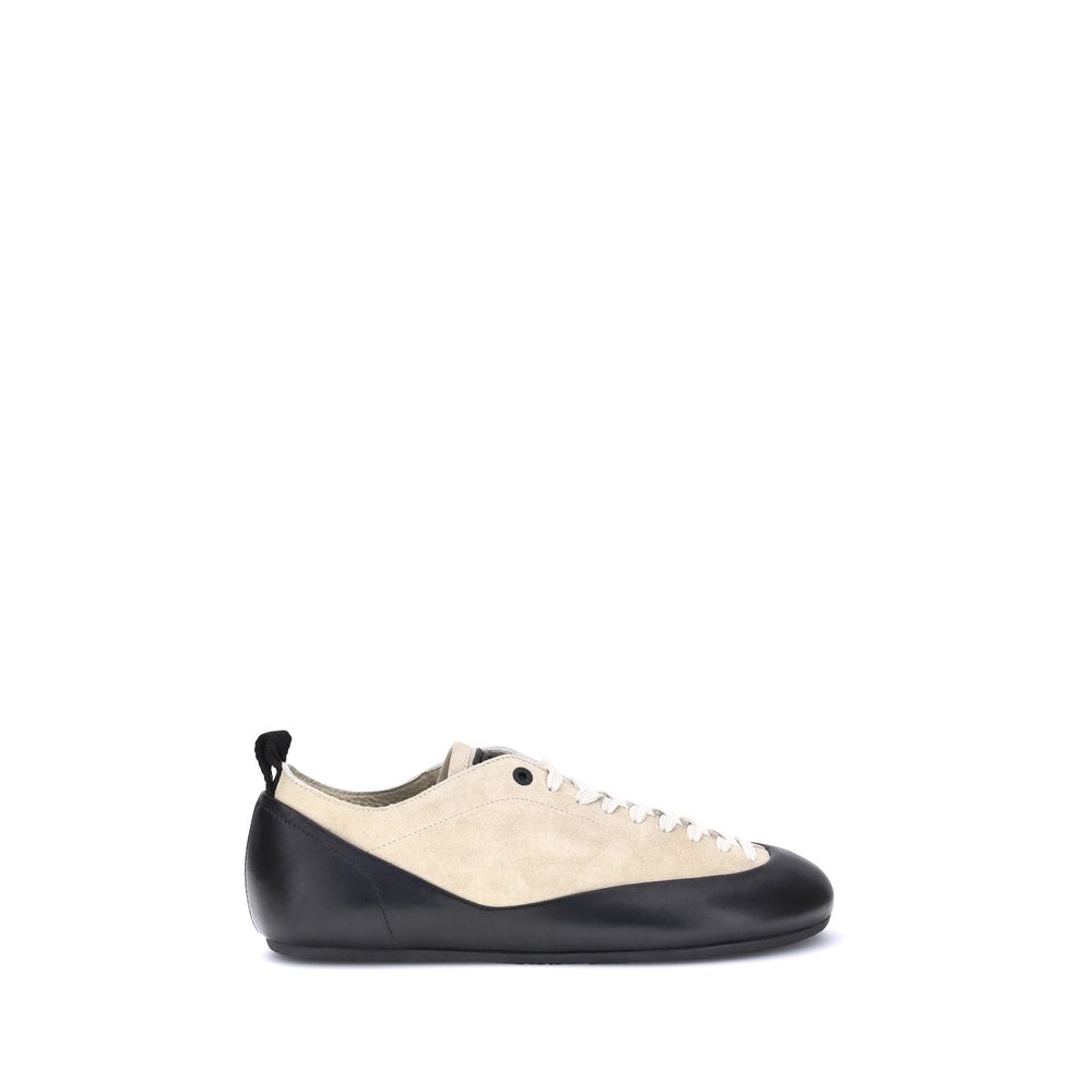 Italian Leather Sneakers - Premium Athletic Footwear with Contoured Support