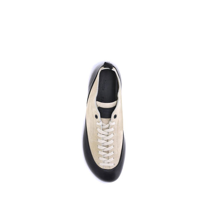Italian Leather Sneakers - Premium Athletic Footwear with Contoured Support