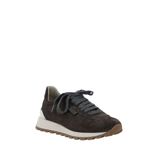Leather Sneakers with Iconic Embellishments