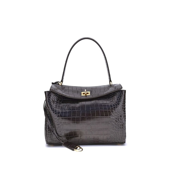 Rodeo Shoulder Bag in crocodile-print leather