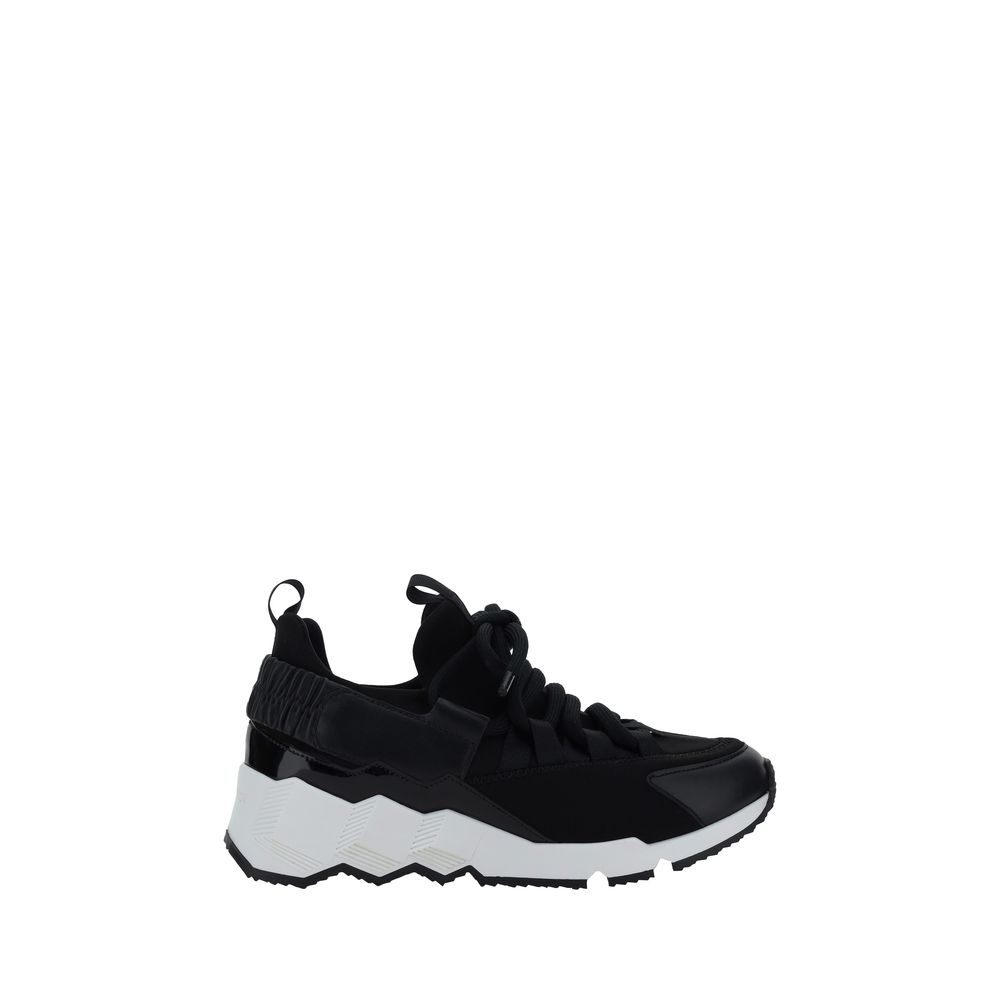 Trek Cosmetic Sneakers - Luxury Lace-Up Design with Textured Sole