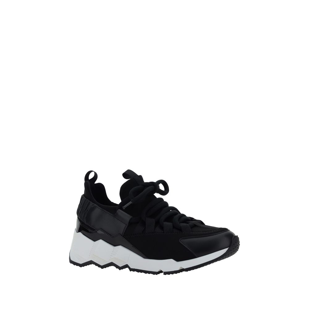 Trek Cosmetic Sneakers - Luxury Lace-Up Design with Textured Sole