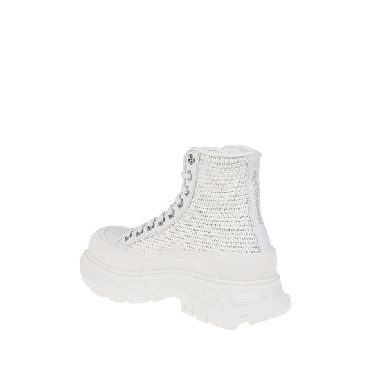 Tread Slick High-Top Luxury Sneakers - Premium Raffia Construction
