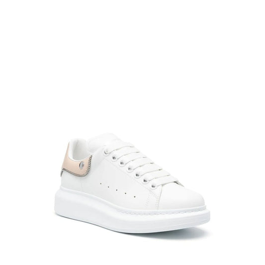 Oversized Leather Sneakers with Perforated Detail