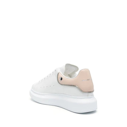 Oversized Leather Sneakers with Perforated Detail
