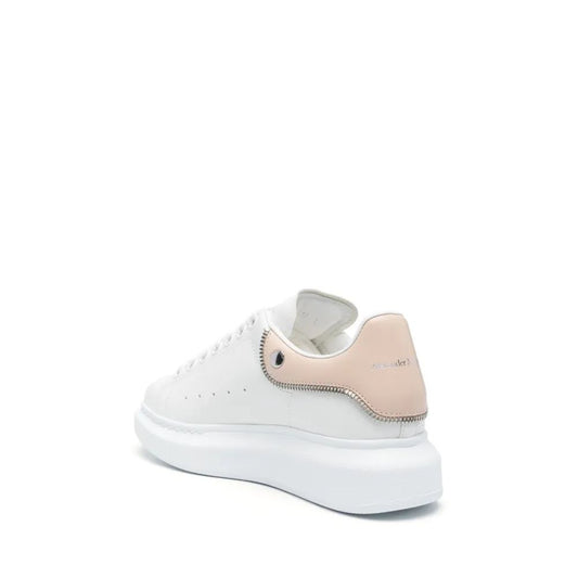 Oversized Leather Sneakers with Perforated Detail