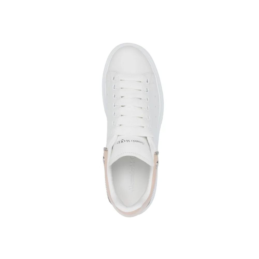Oversized Leather Sneakers with Perforated Detail