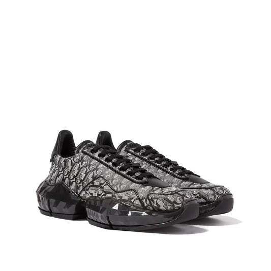 Diamond JC Monogram Glitter Leather Sneakers - Luxury Women's Footwear