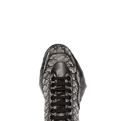 Diamond JC Monogram Glitter Leather Sneakers - Luxury Women's Footwear