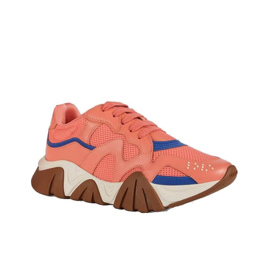 Italian Leather Chunky Sneakers with Reflective Panels