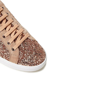 Glittered Woven Sneakers - Italian Crafted Low Top