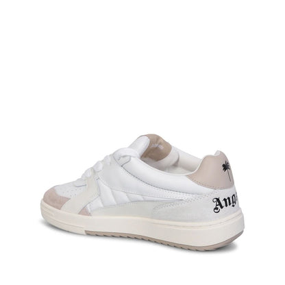 Leather University Sneakers - Women's Low Top with Perforated Details