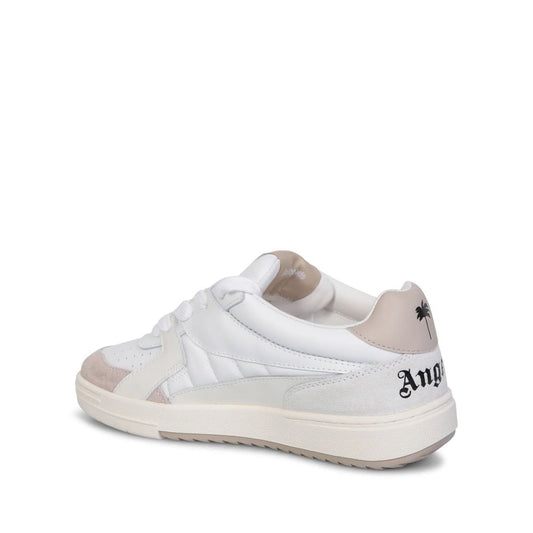 Leather University Sneakers - Women's Low Top with Perforated Details
