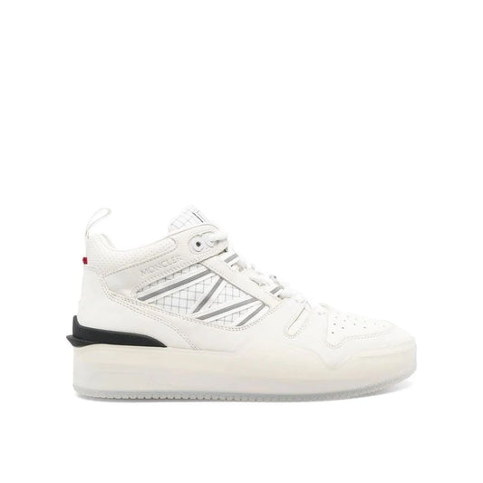 Italian Leather High-Top Sneakers with Perforated Detail