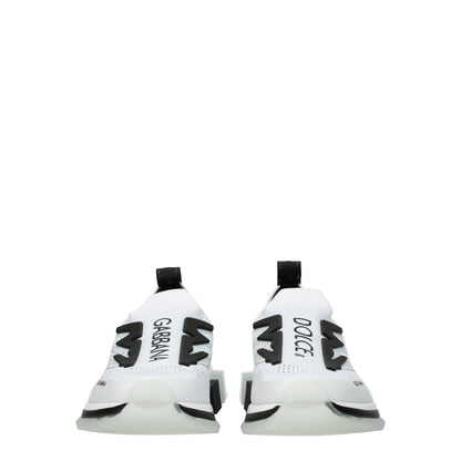 Dolce &amp; Gabbana White Fabric Athletic Sneakers