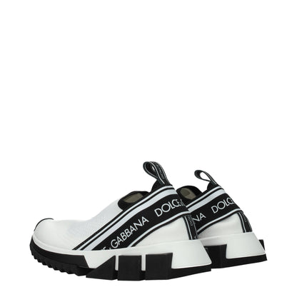 Dolce &amp; Gabbana White Fabric Chunky Sneakers