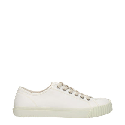 Maison Margiela White Fabric Low-Top Sneakers